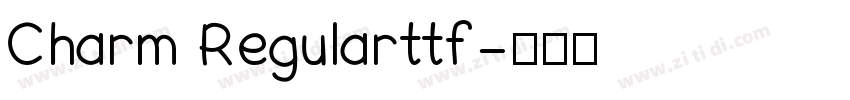 Charm Regularttf字体转换